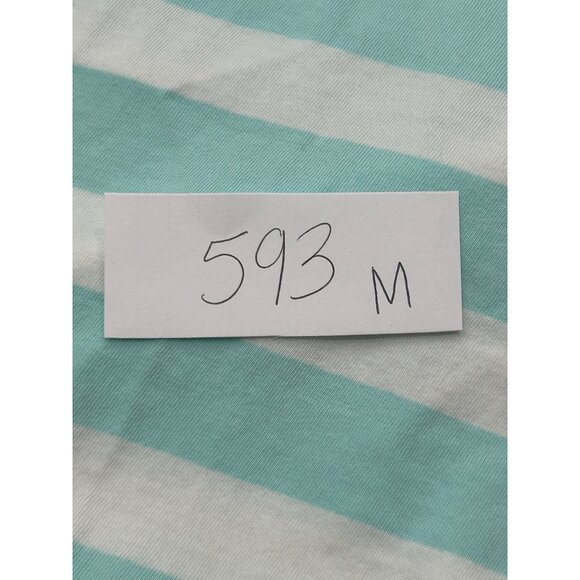 Talbots Striped Lemon Embellished Short Sleeve Tee Blue White Sz Small Petite - Picture 8 of 9